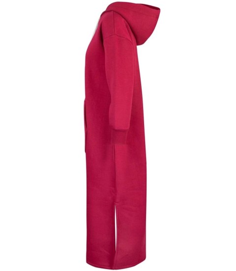 Długa bluza sukienka dresowa ciepła AGATA (Bordowy) Długa bluza sukienka dresowa ciepła AGATA (Bordowy)