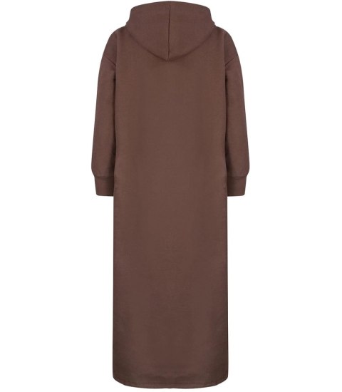 Długa bluza sukienka dresowa ciepła AGATA (Brązowy) Długa bluza sukienka dresowa ciepła AGATA (Brązowy)