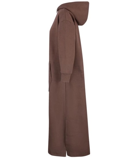 Długa bluza sukienka dresowa ciepła AGATA (Brązowy) Długa bluza sukienka dresowa ciepła AGATA (Brązowy)