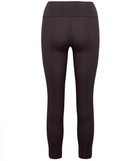 Prążkowane legginsy damskie bezszwowe ANIKA (Brązowy) S/M