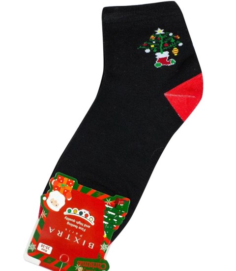 Świąteczne skarpety skarpetki Ciepłe Prezent MIKOŁAJ unisex 1 PARA (Czarny) 35-38 Świąteczne skarpety skarpetki Ciepłe Prezent MIKOŁAJ unisex 1 PARA (Czarny) 35-38