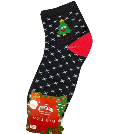 Świąteczne skarpety skarpetki Ciepłe Prezent MIKOŁAJ unisex 1 PARA (Czarny) 39-42 Świąteczne skarpety skarpetki Ciepłe Prezent MIKOŁAJ unisex 1 PARA (Czarny) 39-42