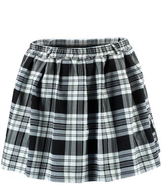 Szorty damskie spódnico spodenki w kratkę Elegancka plus size IZA (Wielokolorowy || Czarny) 46/48