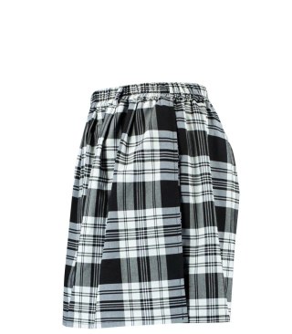 Szorty damskie spódnico spodenki w kratkę Elegancka plus size IZA (Wielokolorowy || Czarny) 46/48