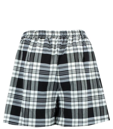 Szorty damskie spódnico spodenki w kratkę Elegancka plus size IZA (Wielokolorowy || Czarny) 46/48