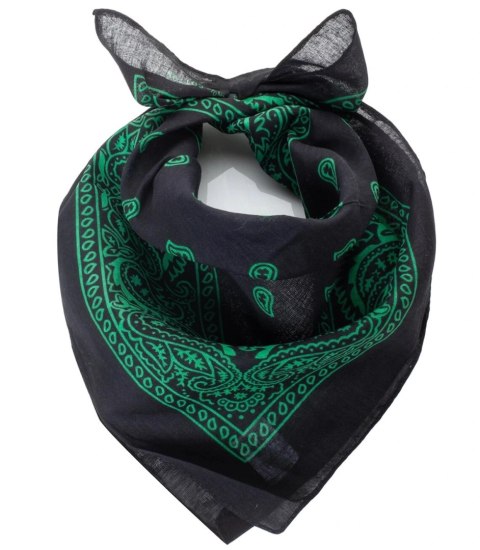 Bandana bandanka kwadratowa chusta Modne wzory Bawełna (Zielony || Czarny) Bandana bandanka kwadratowa chusta Modne wzory Bawełna (Zielony || Czarny)