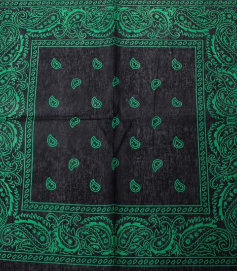 Bandana bandanka kwadratowa chusta Modne wzory Bawełna (Zielony || Czarny) Bandana bandanka kwadratowa chusta Modne wzory Bawełna (Zielony || Czarny)