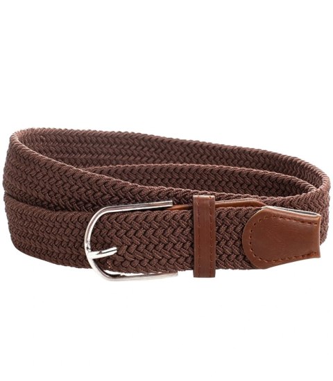 Casualowy damski pasek 106x3 cm pleciona taśma Elegancki (Brązowy)