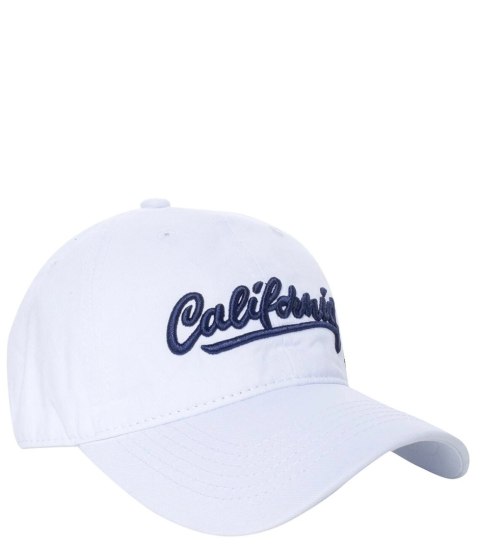Czapka z daszkiem haft ozdobiona napisem CALIFORNIA (Biały) Czapka z daszkiem haft ozdobiona napisem CALIFORNIA (Biały)