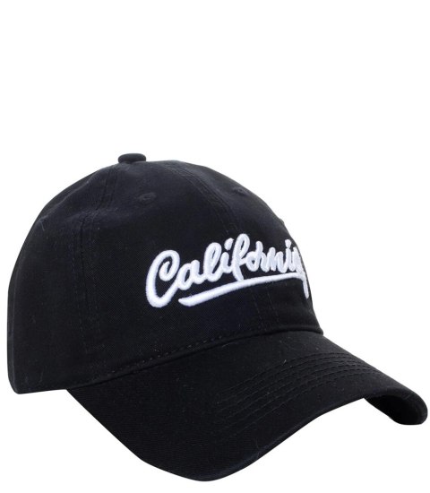Czapka z daszkiem haft ozdobiona napisem CALIFORNIA (Czarny) Czapka z daszkiem haft ozdobiona napisem CALIFORNIA (Czarny)
