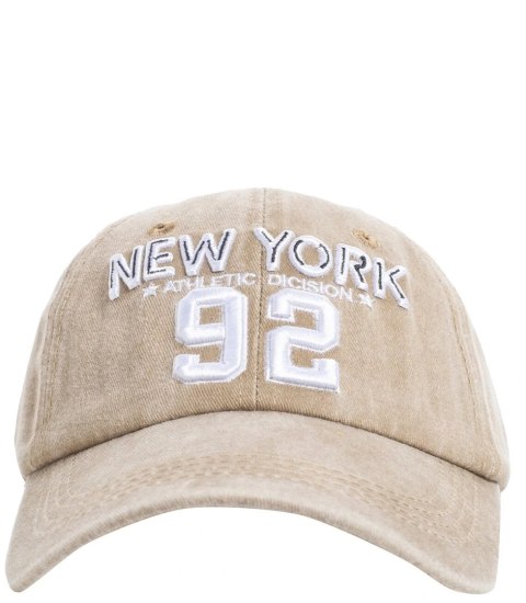 Czapka z daszkiem męska haft New York 92 Vintage (Beżowy) Czapka z daszkiem męska haft New York 92 Vintage (Beżowy)