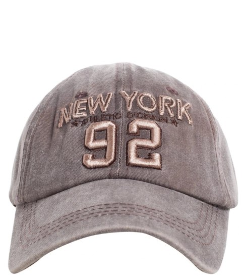 Czapka z daszkiem męska haft New York 92 Vintage (Brązowy) Czapka z daszkiem męska haft New York 92 Vintage (Brązowy)