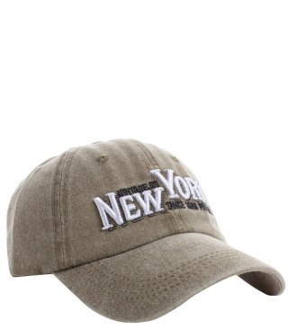 Czapka z daszkiem męska haft New York Vintage (Zielony)