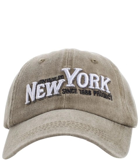 Czapka z daszkiem męska haft New York Vintage (Zielony) Czapka z daszkiem męska haft New York Vintage (Zielony)