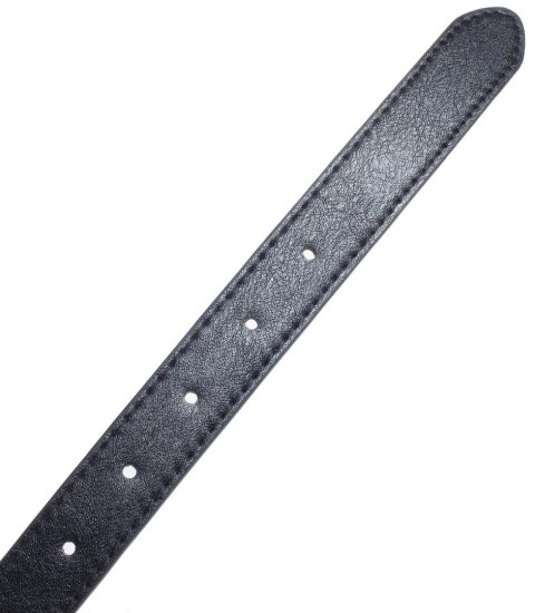 Gładki damski pasek z eko skóry ze złotą sprzączką 117x2,3 cm Elegancki (Czarny) Gładki damski pasek z eko skóry ze złotą sprzączką 117x2,3 cm Elegancki (Czarny)