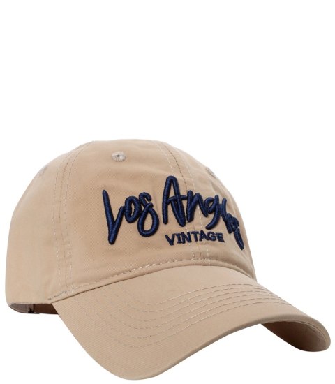 Czapka z daszkiem unisex z haftem LOS ANGELES (Beżowy) Czapka z daszkiem unisex z haftem LOS ANGELES (Beżowy)
