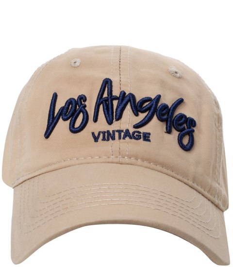 Czapka z daszkiem unisex z haftem LOS ANGELES (Beżowy) Czapka z daszkiem unisex z haftem LOS ANGELES (Beżowy)