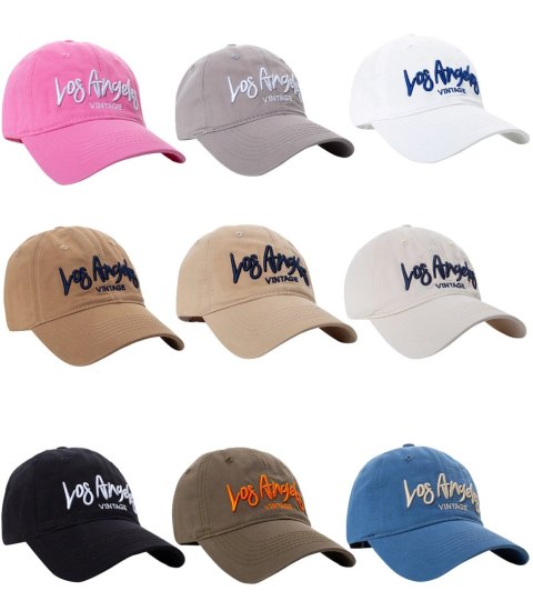 Czapka z daszkiem unisex z haftem LOS ANGELES (Beżowy) Czapka z daszkiem unisex z haftem LOS ANGELES (Beżowy)