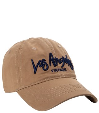 Czapka z daszkiem unisex z haftem LOS ANGELES (Brązowy)