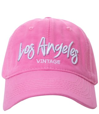 Czapka z daszkiem unisex z haftem LOS ANGELES (Różowy)