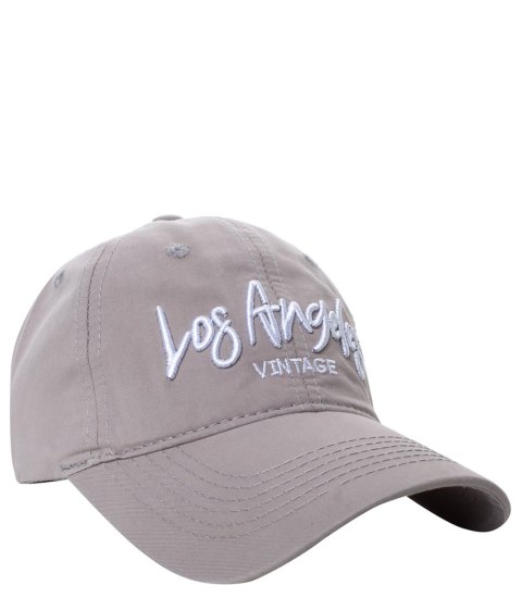 Czapka z daszkiem unisex z haftem LOS ANGELES (Szary) Czapka z daszkiem unisex z haftem LOS ANGELES (Szary)