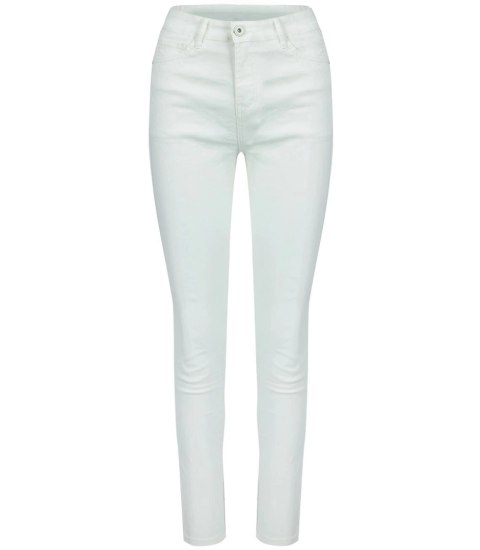 Damskie spodnie PUSH-UP woskowane skinny fit Eleganckie ADELA (Biały) 42 Damskie spodnie PUSH-UP woskowane skinny fit Eleganckie ADELA (Biały) 42