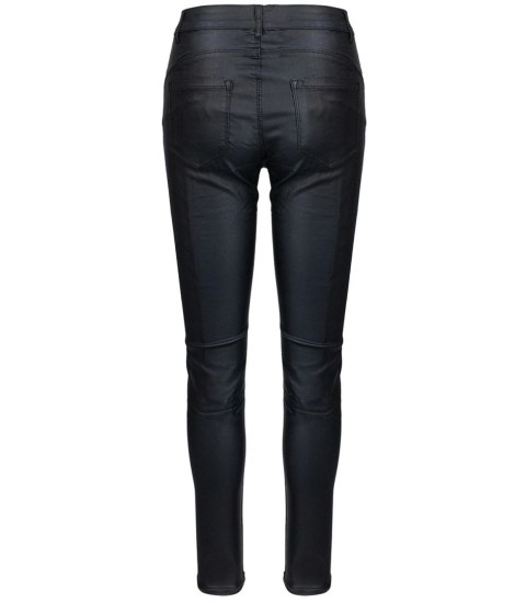Damskie spodnie PUSH-UP woskowane skinny fit Eleganckie ADELA (Czarny) 42 Damskie spodnie PUSH-UP woskowane skinny fit Eleganckie ADELA (Czarny) 42