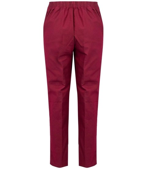 Wygodne elastyczne spodnie na gumkę plus size Eleganckie LAMBADA (Bordowy) 48 Wygodne elastyczne spodnie na gumkę plus size Eleganckie LAMBADA (Bordowy) 48