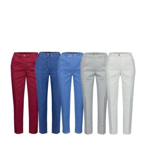Wygodne elastyczne spodnie na gumkę plus size Eleganckie LAMBADA (Bordowy) 48 Wygodne elastyczne spodnie na gumkę plus size Eleganckie LAMBADA (Bordowy) 48