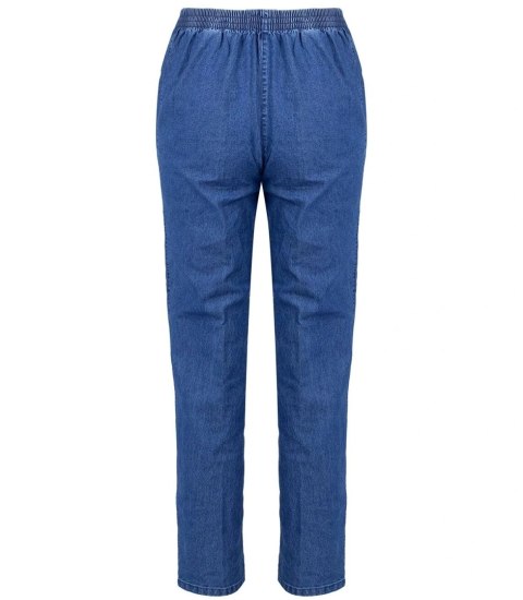 Wygodne elastyczne spodnie na gumkę plus size Eleganckie LAMBADA (Niebieski) 46 Wygodne elastyczne spodnie na gumkę plus size Eleganckie LAMBADA (Niebieski) 46