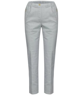 Wygodne elastyczne spodnie na gumkę plus size Eleganckie LAMBADA (Szary) 42