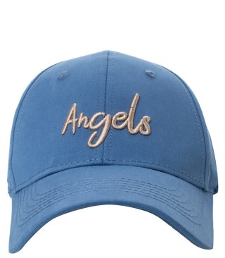 Czapka z daszkiem unisex z haftem ANGELS (Niebieski)