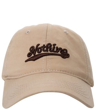 Czapka z daszkiem unisex z haftem NOTHING (Beżowy)