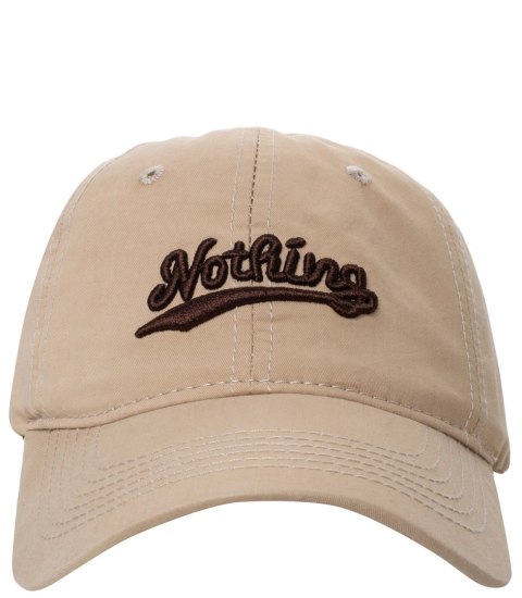 Czapka z daszkiem unisex z haftem NOTHING (Beżowy) Czapka z daszkiem unisex z haftem NOTHING (Beżowy)