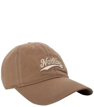 Czapka z daszkiem unisex z haftem NOTHING (Brązowy)