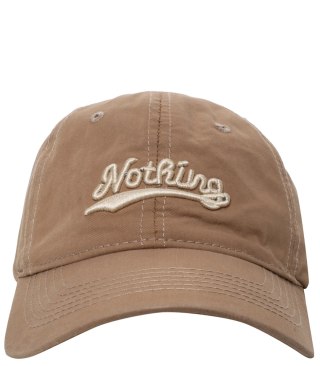 Czapka z daszkiem unisex z haftem NOTHING (Brązowy)