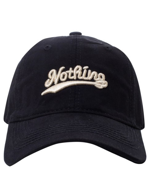 Czapka z daszkiem unisex z haftem NOTHING (Czarny) Czapka z daszkiem unisex z haftem NOTHING (Czarny)