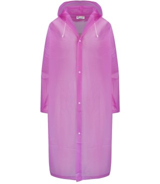 Kurtka przeciwdeszczowa płaszcz parka na zatrzaski (Różowy)