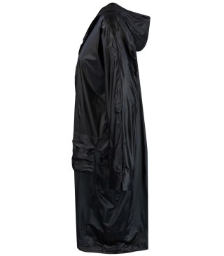 Płaszcz przeciwdeszczowy kurtka parka z kapturem (Czarny) M (38)