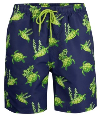 Spodenki szorty kąpielowe w morskie wzory print all over (Wielokolorowy || Granatowy) XXL (44)