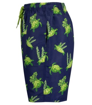 Spodenki szorty kąpielowe w morskie wzory print all over (Wielokolorowy || Granatowy) XXL (44)