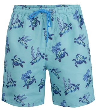 Spodenki szorty kąpielowe w morskie wzory print all over (Wielokolorowy || Niebieski) XL (42)