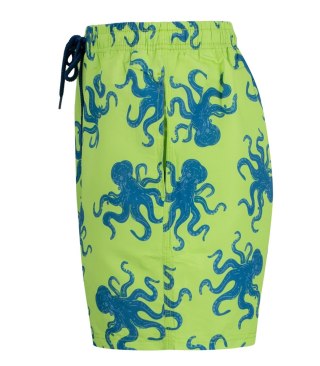 Spodenki szorty kąpielowe w morskie wzory print all over (Zielony || Wielokolorowy) M (38)