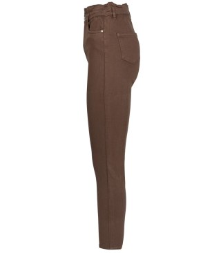 Wygodne elastyczne spodnie JEANSY SKINNY FIT kolorowe Eleganckie ROSE (Brązowy) 38