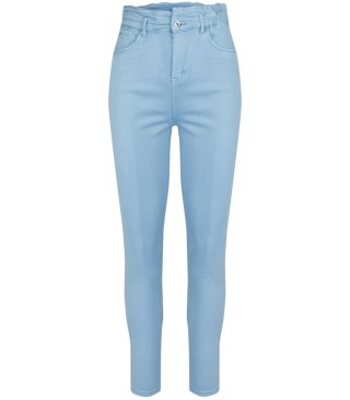 Wygodne elastyczne spodnie JEANSY SKINNY FIT kolorowe Eleganckie ROSE (Niebieski) 42