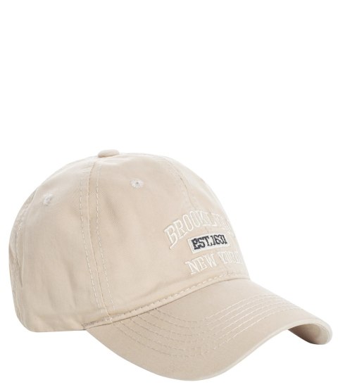 Czapka z daszkiem unisex z haftem BROOKLYN (Beżowy) Czapka z daszkiem unisex z haftem BROOKLYN (Beżowy)