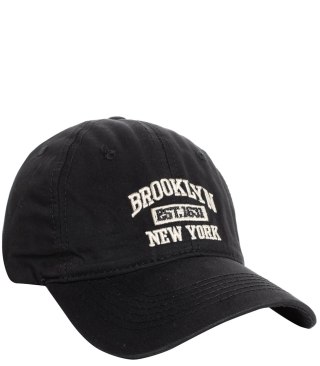 Czapka z daszkiem unisex z haftem BROOKLYN (Czarny)