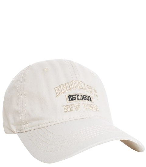 Czapka z daszkiem unisex z haftem BROOKLYN (Ecru) Czapka z daszkiem unisex z haftem BROOKLYN (Ecru)