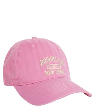 Czapka z daszkiem unisex z haftem BROOKLYN (Różowy)