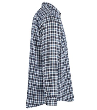 Męska koszula w kratę bawełna REGULAR FIT (Wielokolorowy || Niebieski) 40/41